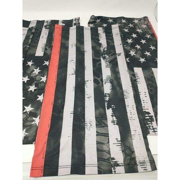 American Flag Buff Lot 4 Red Stripe Great for Camp - Picture 2 of 5